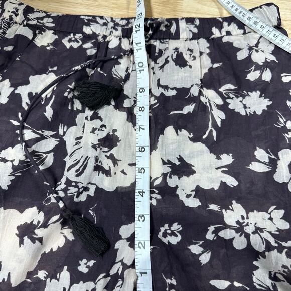 ba&sh NWT Dyno Printed Pants 100% Cotton Carbon Floral Print Size S Pull-On - Picture 9 of 10